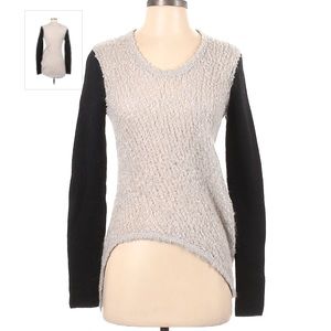 Helmut Lang Asymmetrical Grey and Black Sweater M